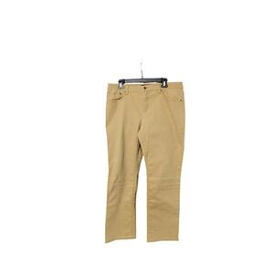 Lauren Jeans Co Ralph Lauren Women's Modern Straight Khaki Tan Pants , 14